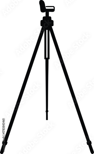 A leveling rod used in surveying silhouette 