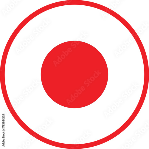 Free Download Simple red circle target on white background - GFXLoad