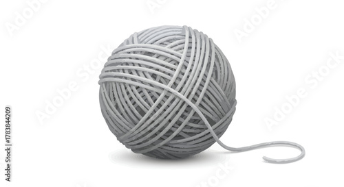Ball of Yarn - A Close-Up of Intertwined Strands.