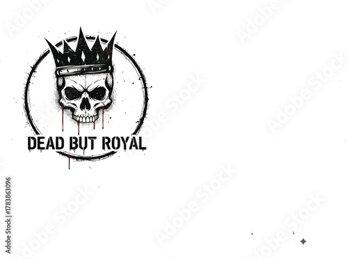 Dead But Royal Skull T-Shirt Design