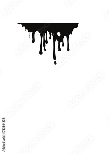 Dripping Black Liquid Border