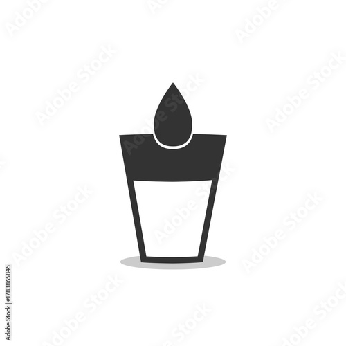 Drinking water icon with shadow