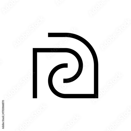Letter PA creative minimalist monogram logo