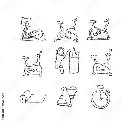 exercise icon
hand drown icon 