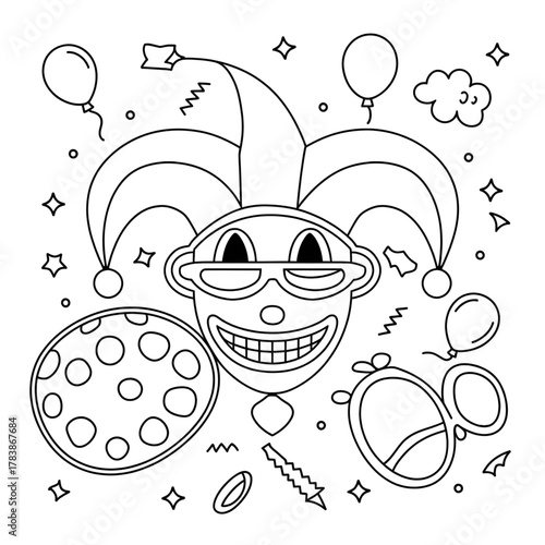 vector illustration of an abstract cartoon background