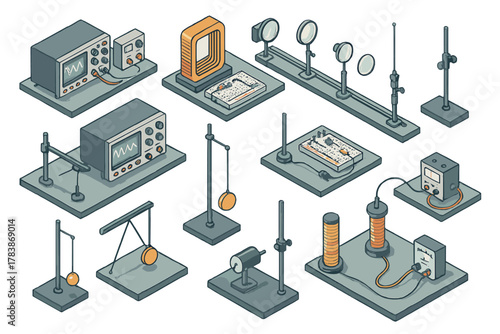 Scientific instruments and laboratory apparatus for physics experiments
