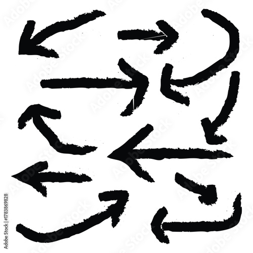 hand drown arrow icon 
hand drown icon set 