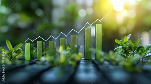 Green investment visual showing plant progress high resolution picture