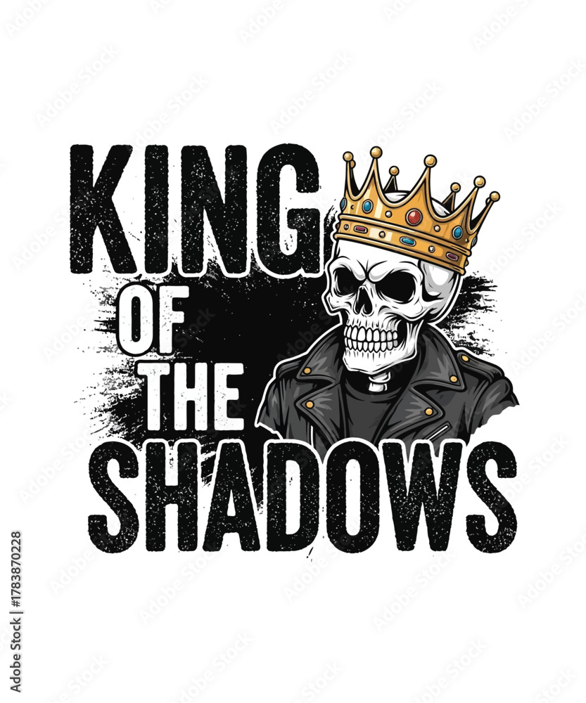 Fototapeta premium King of the Shadows Skull T-Shirt