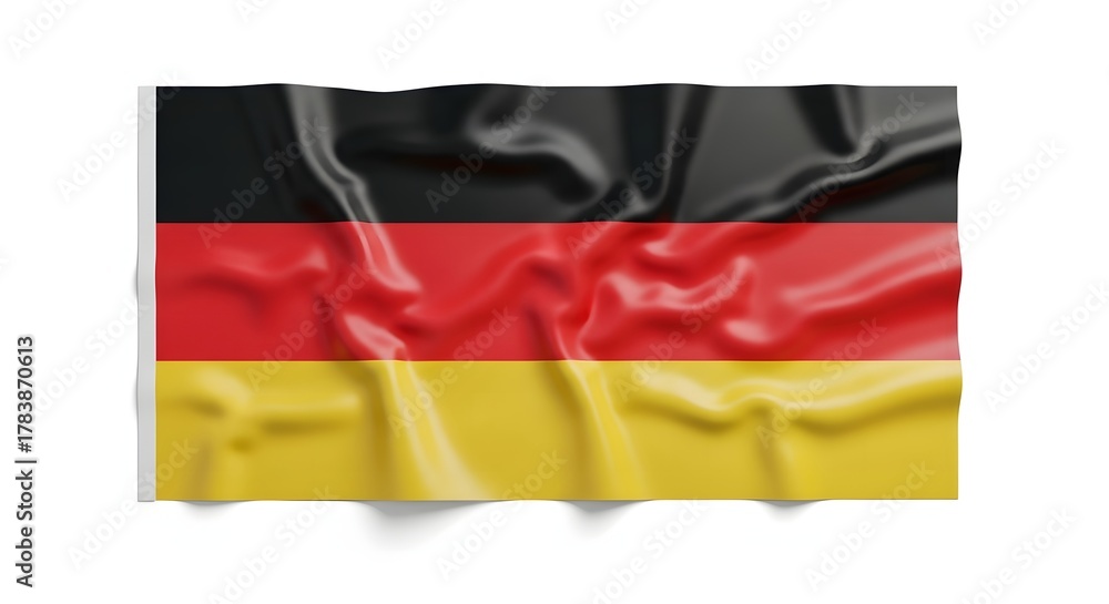 Naklejka premium german flag in the wind