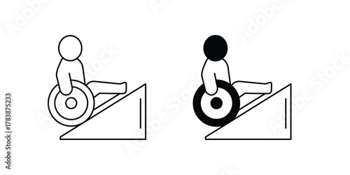 Milestone set icon with white background vector stock illustration