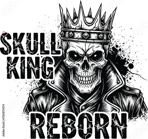 Skull King Reborn T-Shirt Design