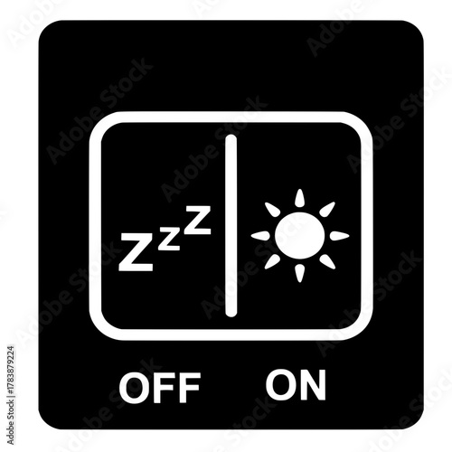 Switching off from work icon for rest and recovery
