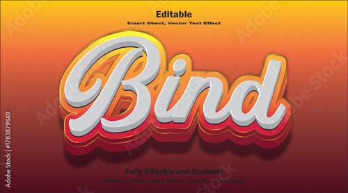 Bind text effect connect, unity, link, join and attach typography.