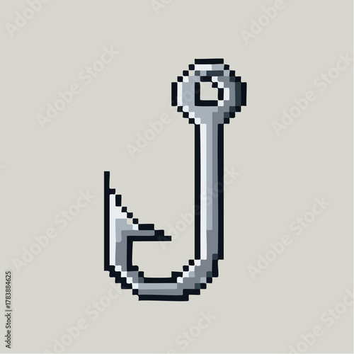 Fish Hook Pixel Art