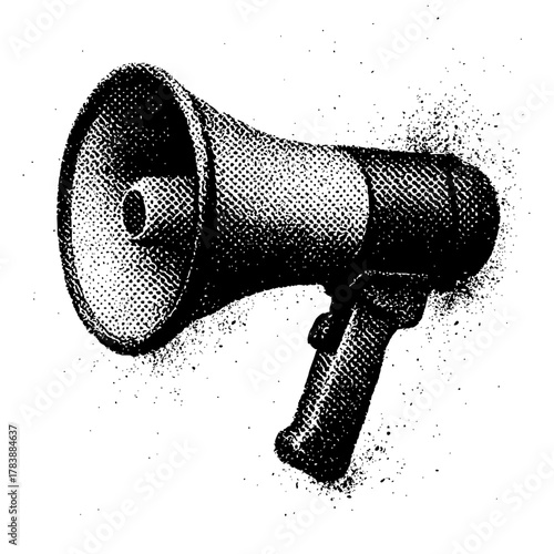 Graphic Megaphone in grunge