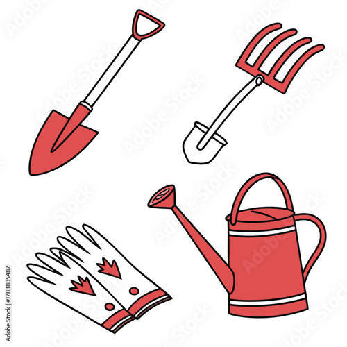 gardening equipment icons