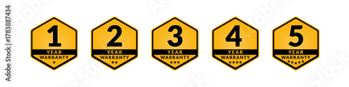 set of warranty label