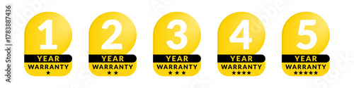 set of warranty label