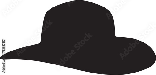 Silhouette of a Wide Brimmed Hat for Fashionable Sun Protection