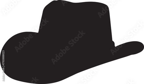Classic Cowboy Hat Silhouette Symbol of the American West Tradition