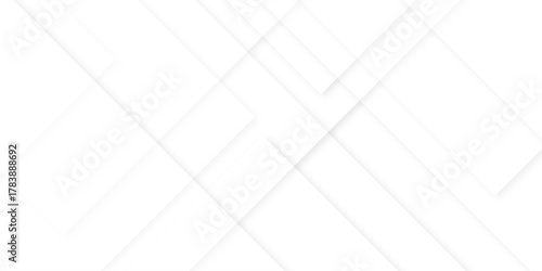 white and grey background. space design concept. white transparent material in triangle and squares shapes. white background with lines, abstract tech banner design,