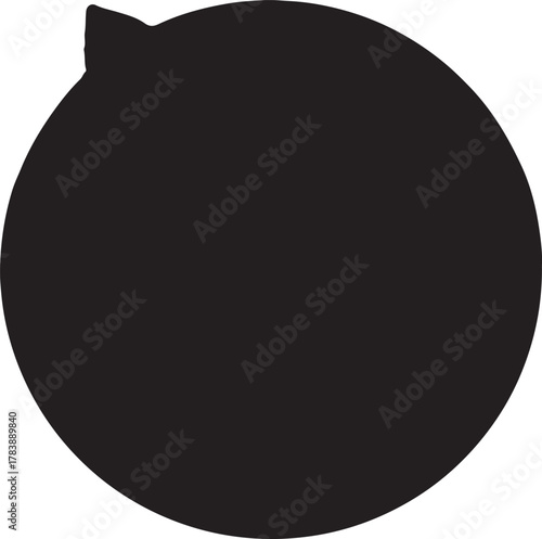 Silhouette of a simple ornament hanging isolated on a white background