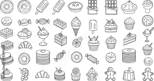 Collection of art and craft icons silhouette