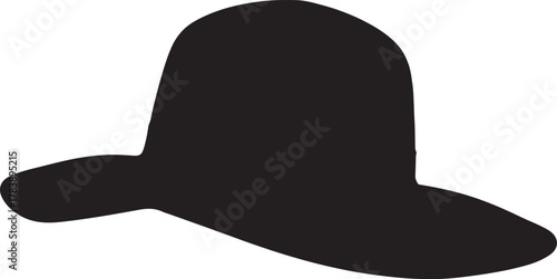 Elegant floppy hat silhouette for fashion and summer accessory design