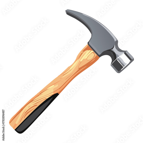 Ergonomically Designed Carpenter's Hammer with Non-Slip Grip Angled for Maximum Impact and Efficiency