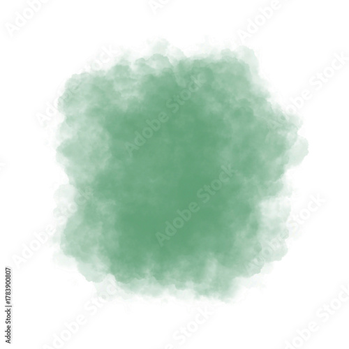 Abstract organic shape with textured edges and a serene green hue, perfect for modern design and digital art projects seeking a unique and organic feel.