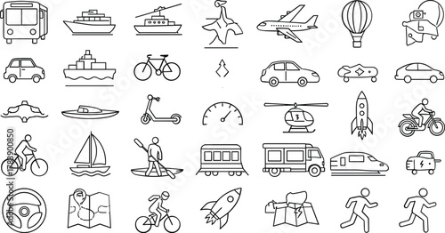 Collection of hand drawn animal silhouettes