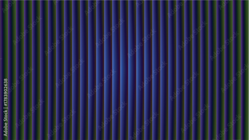 Obraz premium Abstract blue and green vertical ribbed background pattern