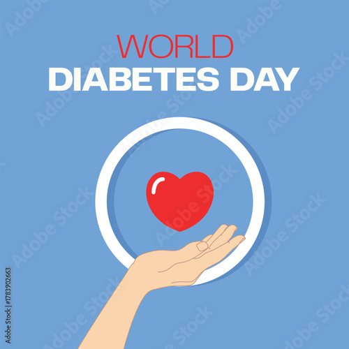 World Diabetes Day awareness poster, banner design. Health and medical campaign concept for November 14 diabetes awareness