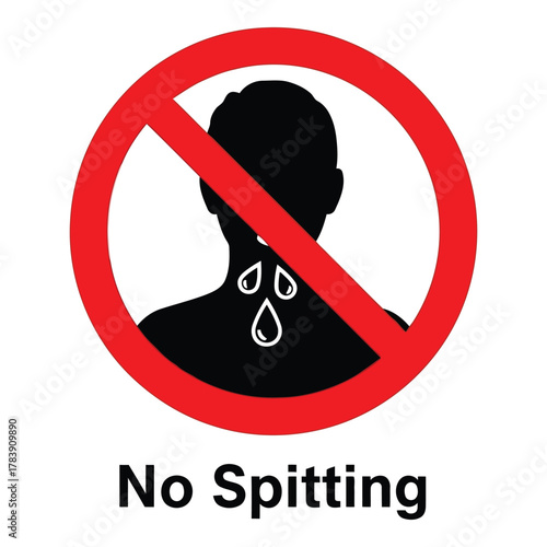 Spitting prohibition sign