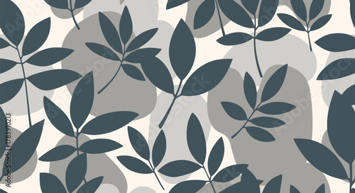 Retro floral camouflage pattern created from overlapping flowers, vines, and leaves. Solid earthy color palette, seamless flat vector wallpaper perfect for bold interior walls and fabric applications