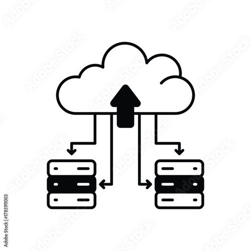 AI Cloud Server vector icon