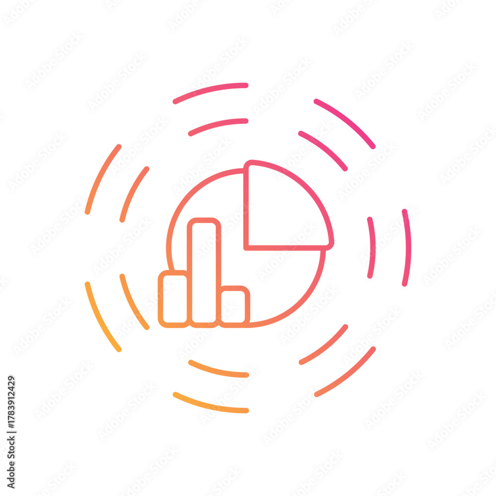 Obraz premium Predictive Analytics Graph vector icon