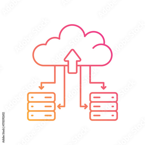 AI Cloud Server vector icon