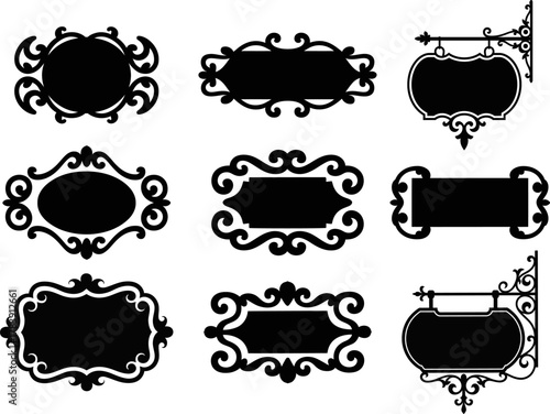 Ornate Scrollwork Labels