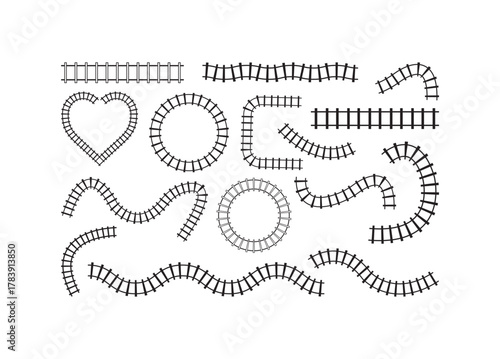 Train Tracks, Train Tracks vector bundle, Train Tracks clipart, Train Tracks silhouette.
