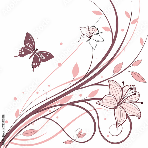 Abstract Perfume Splash Vector Background with Pastel Colors and Swirling Lines, Perfect for Cosmetic Advertisement Banners, Social Media Campaigns, and Website Headers.