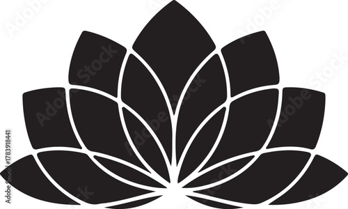 Bright gradient lotus flower logo 