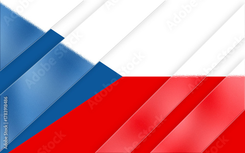 An abstract, angled graphic showcasing the colors of the Czech Republic flag, rendered in a modern, geometric style with textured gradients and subtle light reflections to evoke a Free Download An abstract, angled graphic showcasing the colors of the Czech Republic flag, rendered in a modern, geometric style with textured gradients and subtle light reflections to evoke a - GFXLoad