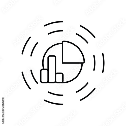 Predictive Analytics Graph vector icon