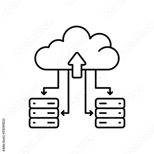 AI Cloud Server vector icon