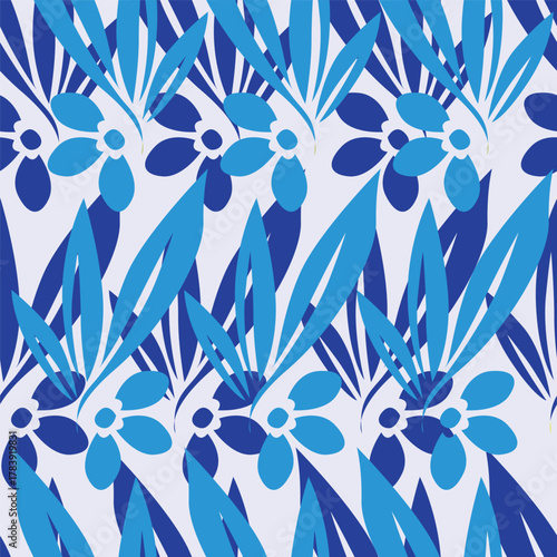 abstract a solid multicolor small and big flower mixed vector pattern arrangement with medium color, all over vector design with white background illustration digital