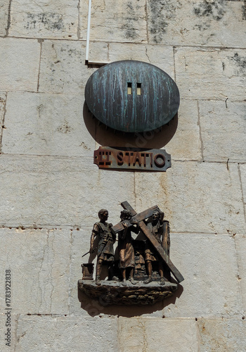 The second station on The Via Dolorosa - in the Old City of Jerusalem