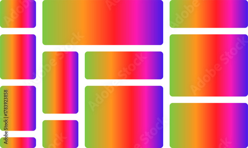 Colorful Gradient Blocks Pattern Abstract Background Design Wallpaper Backdrop Illustration