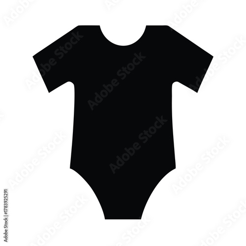 Black infant bodysuit icon